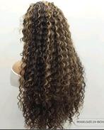 Prachtige lace-wig.bruin met highlights., Sieraden, Tassen en Uiterlijk, Uiterlijk | Haarverzorging, Ophalen of Verzenden, Nieuw