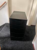 Alex Ikea zwart ladeblok, Huis en Inrichting, Ophalen, Minder dan 50 cm, Gebruikt, 5 laden of meer