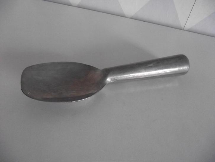 vintage aluminium ijslepel rol spade Gelato schep 22cm Italy, Antiek en Kunst, Antiek | Bestek, Ophalen of Verzenden
