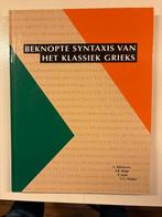 Beknopte syntaxis van het klassiek Grieks, Rijksbaron e.a., Boeken, Ophalen of Verzenden, A. Rijksbaron, S.R. Slings, P. Stork en G.C. Wakker
