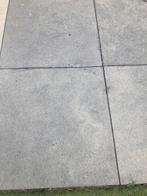 Grijze natuursteen tuin tegel 80x80 +/- 35 m2, Ophalen, Gebruikt, Terrastegels, Natuursteen