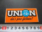 sticker union da's pas fietsen (oranje) *, Verzamelen, Ophalen, Zo goed als nieuw