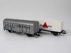 2x Roco, Container en Gesloten wagon, Gelijkstroom, Ophalen of Verzenden, Roco, Nieuw