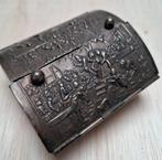 Verzilverd antiek sigarettendoosje, Antiek en Kunst, Ophalen of Verzenden