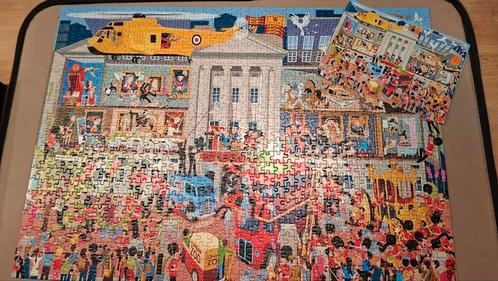 Puzzel Lifting the lid Buckingham palace 1000 stukjes, Hobby en Vrije tijd, Denksport en Puzzels, Zo goed als nieuw, Legpuzzel