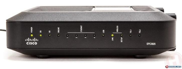 0028 - Cisco EPC3925 modem, Computers en Software, Routers en Modems, Gebruikt, Router met modem, Ophalen of Verzenden