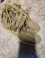 Moccasin Laarzen met Franjes - Maat 38, Bruin, Lage of Enkellaarzen, Nieuw, Ophalen of Verzenden