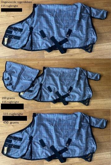 Set van 3 waterdichte dekens grijs Maat 115 ruglengte beschikbaar voor biedingen