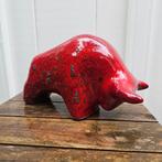 Otto Keramik stier – rood glazuur – keramiek  16 cm hoog, Ophalen of Verzenden