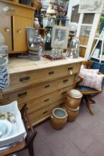 Oud grenen zeer grote ladekast/commode, Huis en Inrichting, Kasten | Ladekasten, Ophalen, Gebruikt, 100 tot 150 cm, Landelijk /stoer