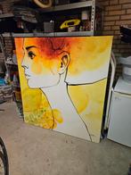 Groot schilderij van Kadek uit Bali - 145x135cm, Antiek en Kunst, Ophalen