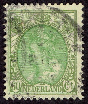 Nederland 1920, Kon. Wilhelmina, 60 cent, olijf/groen, pltf. beschikbaar voor biedingen