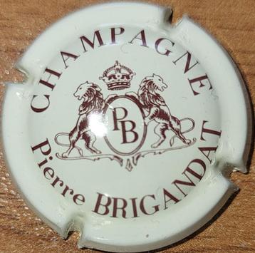 Champagnecapsule Pierre BRIGANDAT crème & bruin nr. 03 beschikbaar voor biedingen
