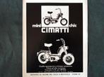 Cimatti bromfiets 1971 - originele advertentie, Motoren, Ophalen of Verzenden, Zo goed als nieuw