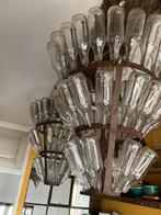 Flessen lamp, Hanglamp, Kroonluchter, Huis en Inrichting, Ophalen, Zo goed als nieuw, Glas
