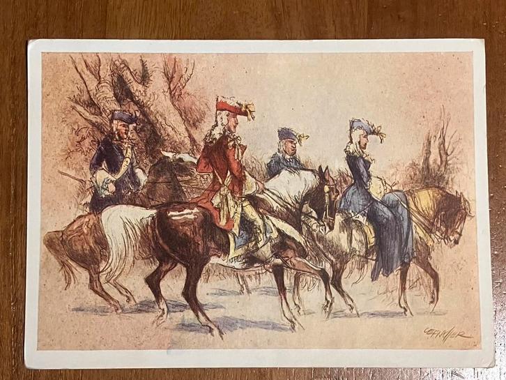 Gefischer. Ruiters te Paard, Verzamelen, Ansichtkaarten | Themakaarten, Ongelopen, 1940 tot 1960, Ophalen of Verzenden