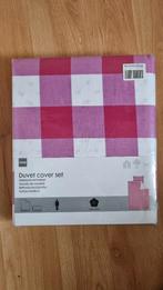 Nieuw dekbedovertrekset roze/wit 1 persoons, Eenpersoons, Dekbedovertrek, Nieuw, Ophalen of Verzenden