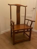 Chinese stoel, handgemaakt, mahonie, Huis en Inrichting, Ophalen, Bruin, Zo goed als nieuw, Chinees