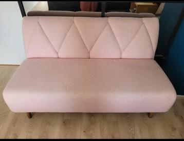 ZGAN Design 2-zits bank roze stof 150 breed Salonbankje beschikbaar voor biedingen