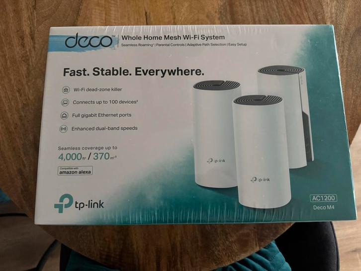 TP-Link Deco M4 WiFi Versterker - Nieuw!, Computers en Software, Powerlines, Nieuw, Ophalen of Verzenden