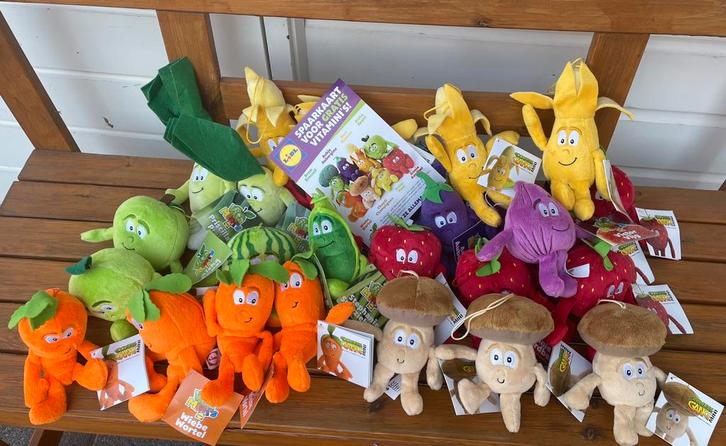 Lidl vitaminis knuffels groente en fruit | €4,50 p/st NIEUW, Verzamelen, Supermarktacties, Ophalen of Verzenden