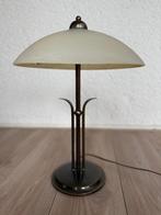 Bureau / schemerlamp met glazen kap, Huis en Inrichting, Lampen | Tafellampen, Ophalen, Gebruikt, Klassiek, 50 tot 75 cm