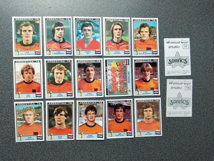 Compleet setje panini stickers  Nederland WK 78, Verzamelen, Sportartikelen en Voetbal, Zo goed als nieuw, Poster, Plaatje of Sticker