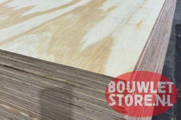 Underlayment 18 mm platen Radiata Pine B/C platen zichtwerk beschikbaar voor biedingen