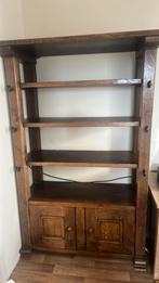 Vol eiken boekenkast, Huis en Inrichting, Ophalen, Gebruikt, 25 tot 50 cm, 200 cm of meer