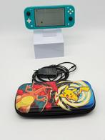 NINTENDO SWITCH LITE MET OPLADER EN TASJE, Spelcomputers en Games, Nintendo, Gebruikt, Turquoise, Ophalen of Verzenden