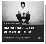 Bruno Mars The Romantic tour Johan Cruijf Amsterdam staan, Tickets en Kaartjes, Twee personen, Juli