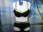 zwart beugel bikini met neon rand mt 70 H slip mt L Freya, Zwart, Bikini, Gedragen, Freya