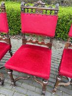 4 leuke antieke rode kerkstoeltjes, 25 euro per stoel., Ophalen