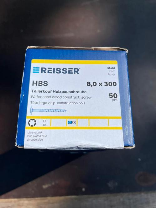 Reisser HBS Tellerkopf 8,0 x 300 50 stuks Nieuw, Doe-het-zelf en Verbouw, IJzerwaren en Bevestigingsmiddelen, Nieuw, Overige typen