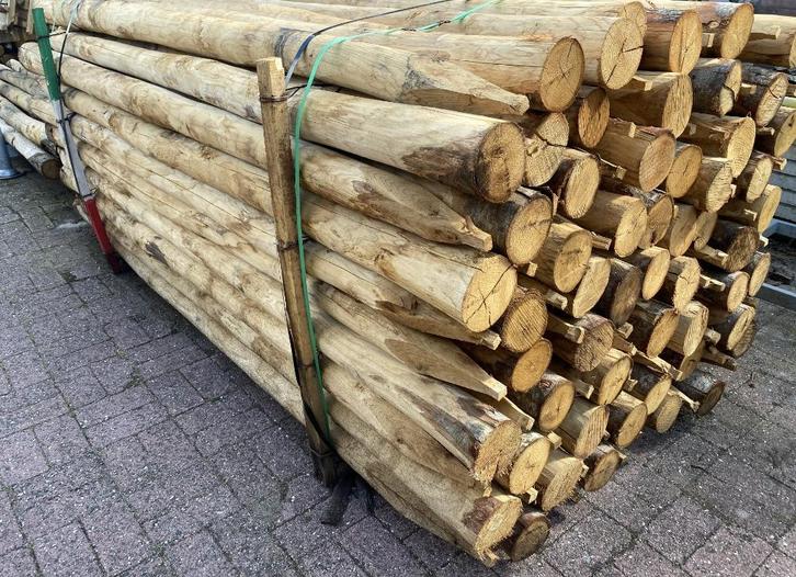 Kastanje palen rond diverse afmetingen nieuw, Tuin en Terras, Palen, Balken en Planken, Nieuw, Palen, 250 cm of meer, Ophalen
