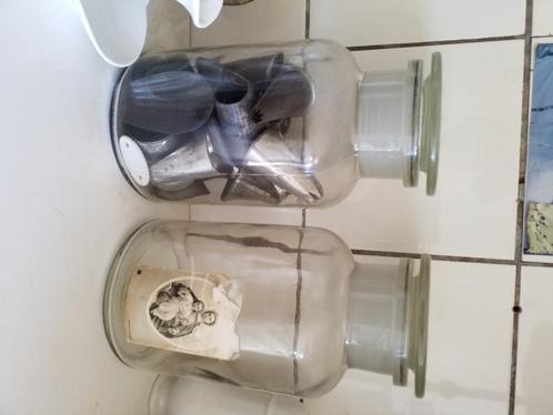 Brocante glazen potten, Huis en Inrichting, Keuken | Keukenbenodigdheden, Gebruikt, Ophalen of Verzenden