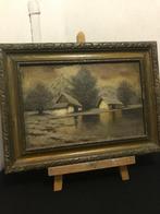 Schilderij 'Winterlandschap', Antiek en Kunst, Ophalen of Verzenden