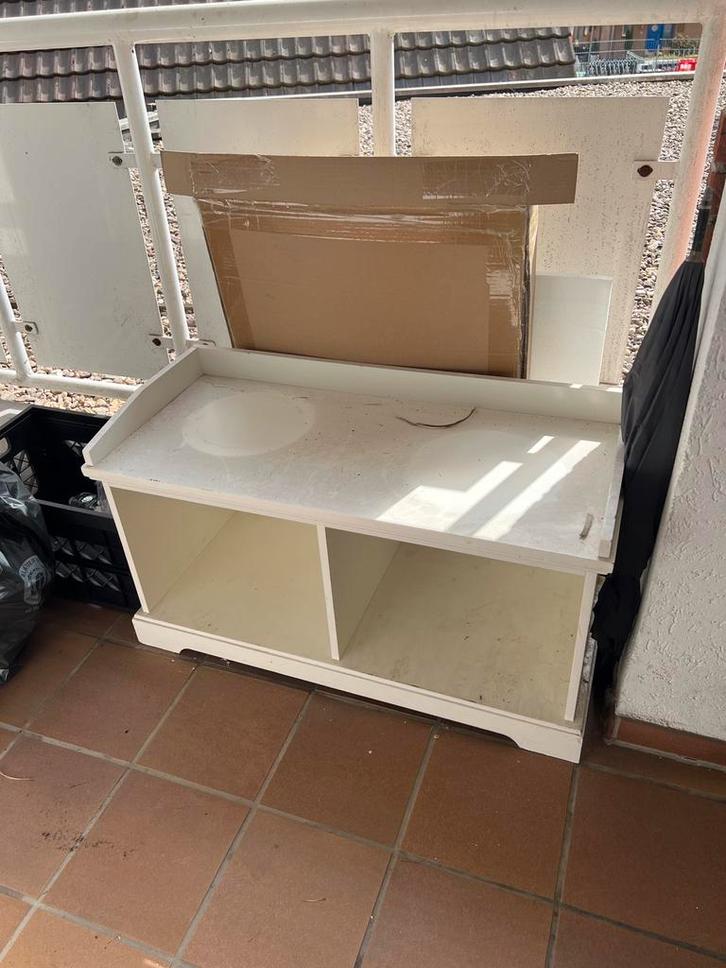 Witte Schoenenkast met 2 Vakken, Huis en Inrichting, Kasten | Schoenenkasten, Gebruikt, Ophalen of Verzenden