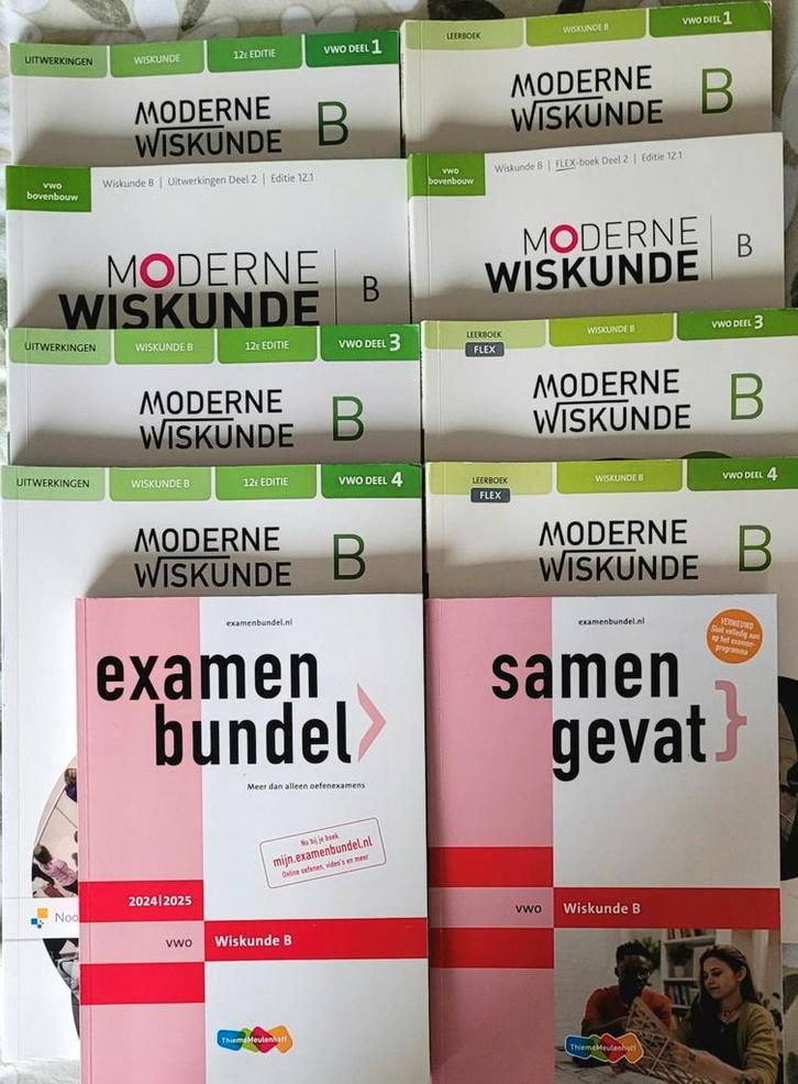 Moderne Wiskunde B VWO Boeken + Examenbundels, Boeken, Studieboeken en Cursussen, Zo goed als nieuw, Overige niveaus, Beta, Ophalen of Verzenden