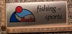 Vintage sticker BOOKS fishing sports visser sportvissers, Ophalen of Verzenden, Zo goed als nieuw