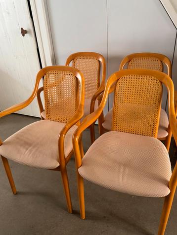 4 originele Casala West-Germany eetkamerstoelen vintage ‘80 beschikbaar voor biedingen