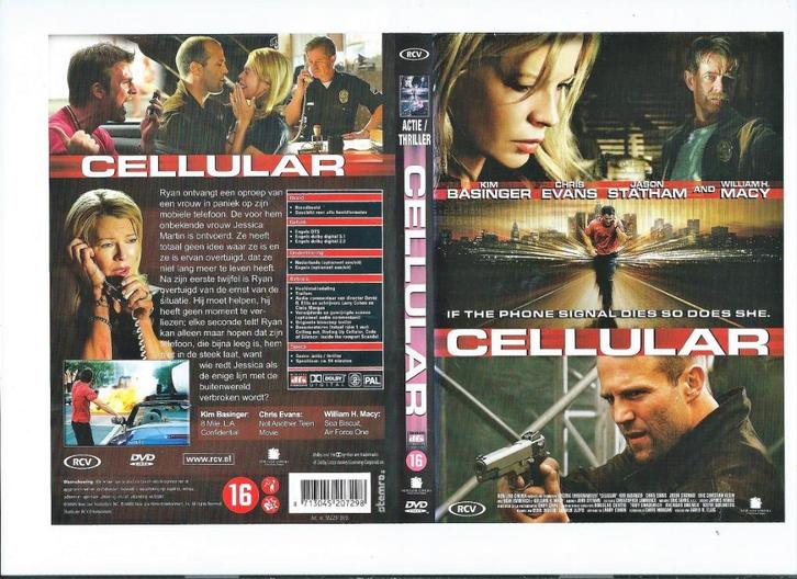 cellular, Cd's en Dvd's, Dvd's | Thrillers en Misdaad, Zo goed als nieuw, Detective en Krimi, Vanaf 16 jaar, Ophalen of Verzenden