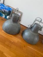 Industriële hanglampen – robuuste zinklook (2 stuks), Ophalen, Zo goed als nieuw, Metaal, 50 tot 75 cm