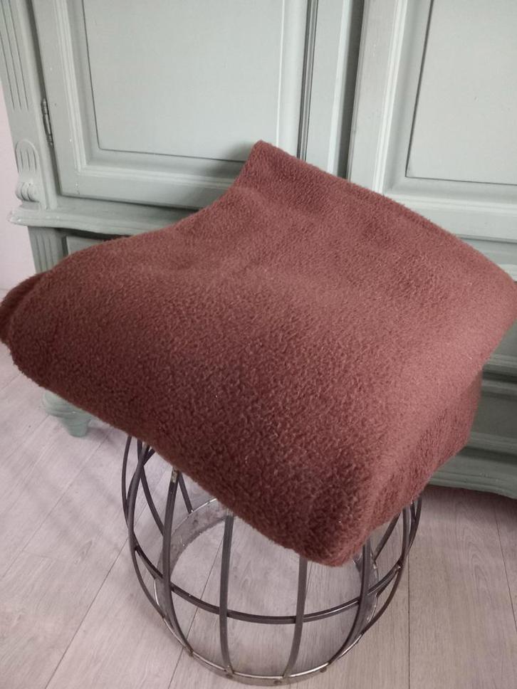Bruine Dralon Deken - Vintage, Huis en Inrichting, Woonaccessoires | Plaids en Woondekens, Gebruikt, Ophalen of Verzenden