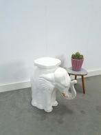 Porseleinen grote wit met goud olifant plantentafel, Ophalen of Verzenden, Gebruikt