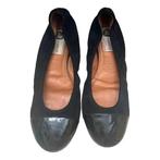 Lanvin Ballerina's Zwart Leer Lak Punt, Ophalen of Verzenden, Gedragen, Zwart, Ballerina's