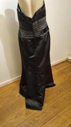 Elegante zwarte galajurk- maat 46, Galajurk, Zwart, Maat 46/48 (XL) of groter, Nieuw
