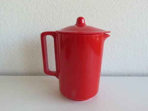 Rode Pols Potten melamine kan met deksel, sapkan limonadekan, Huis en Inrichting, Keuken | Servies, Zo goed als nieuw, Overige typen