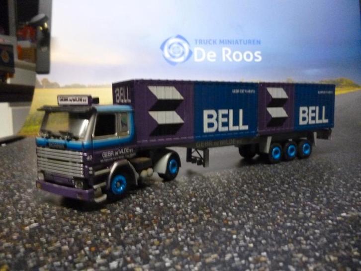Tekno Scania 142 Gebr. de Wilde, Hobby en Vrije tijd, Modelauto's | 1:50, Zo goed als nieuw, Bus of Vrachtwagen, Tekno, Ophalen of Verzenden