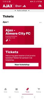 1 kaart  Ajax - almere vak402 rij 5, Verzamelen, Sportartikelen en Voetbal, Nieuw, Overige typen, Ajax, Ophalen